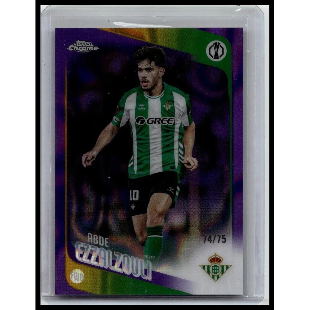 2025-26 Topps Chrome UEFA Abde Ezzalzouli #149 Betis Purple Refractor #/75